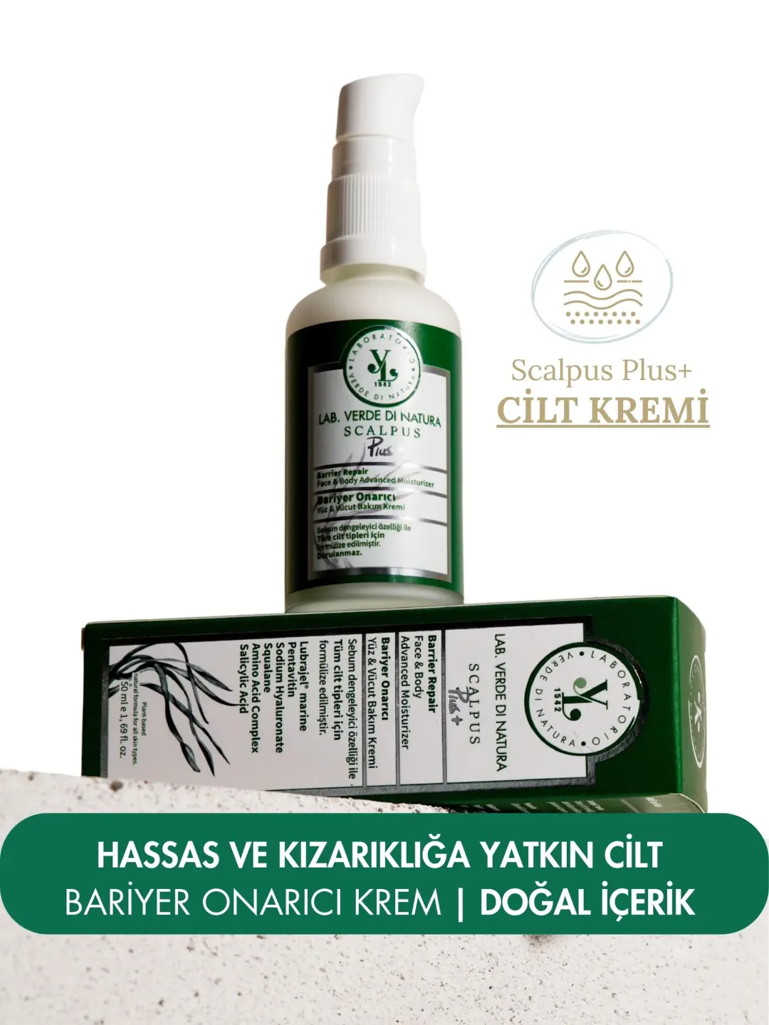 Ürün görseli: SCALPUS PLUS+  Hassas Cilt İçin Bariyer Onarıcı Kremi