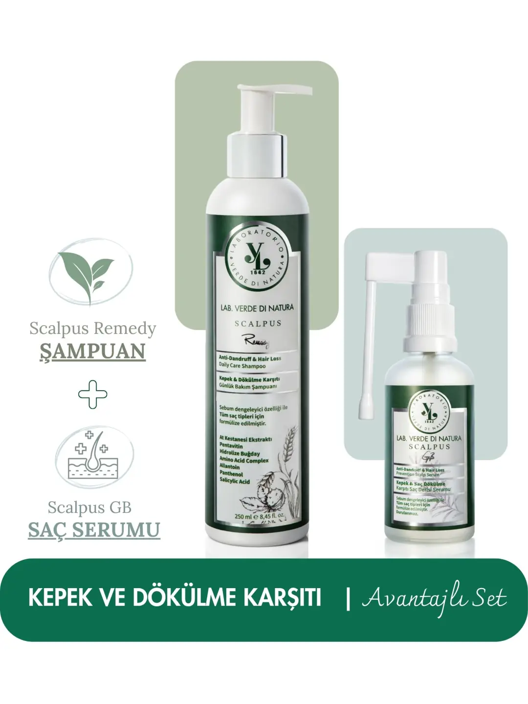 Ürün görseli: SCALPUS SAÇ SET  Şampuan + Serum