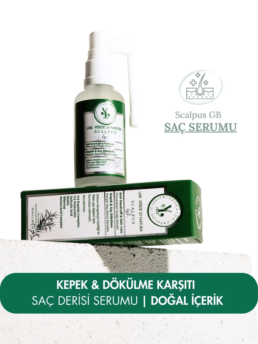 Ürün görseli: SCALPUS GB Kepek & Dökülmeye Eğilimli Saç Derisi Serumu